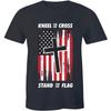 I Stand for the Flag I Kneel for the Cross Patriotic Christian T-Shirt