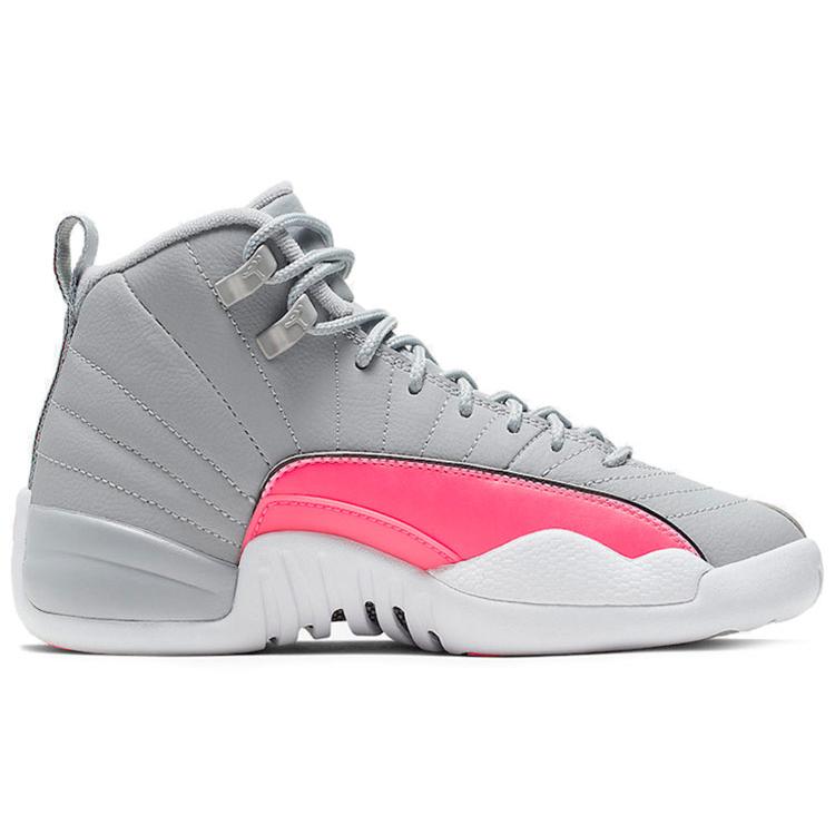 New Jordan 12 Retro Wolf Grey Racer Pink GS 510815-060