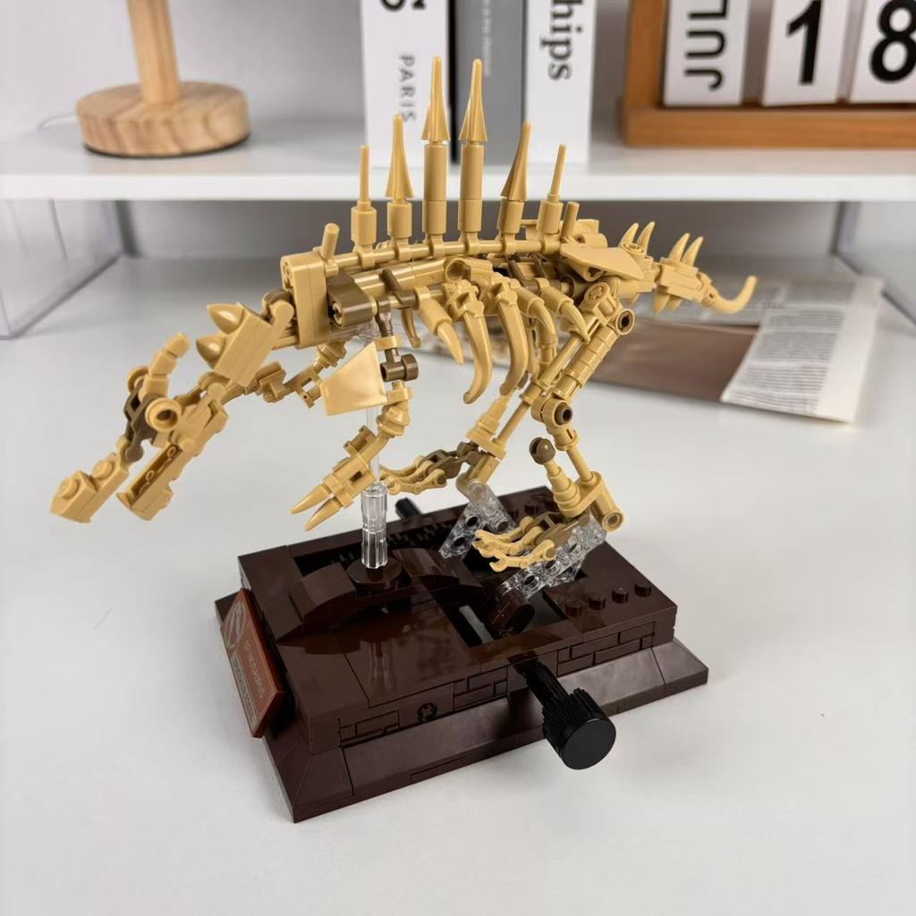 Creative Dinosaur Skeleton Model Building Blocks, Sabre-Toothed Dinosaur Building Block Assembly Set, Collectible Display Piece For Model Enthusiasts