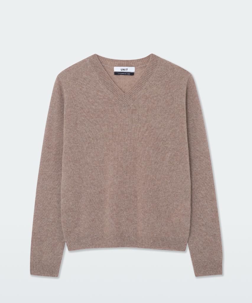 Yunis 100% Cashmere Basic V-Neck Clover Pullover - 4 Colors
