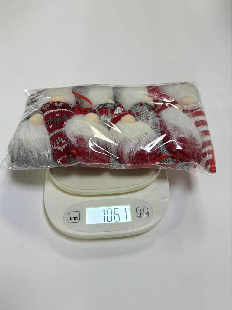 Mingguan Christmas Decoration Set: 8 Knitted Forest Man Doll Ornaments for Tree