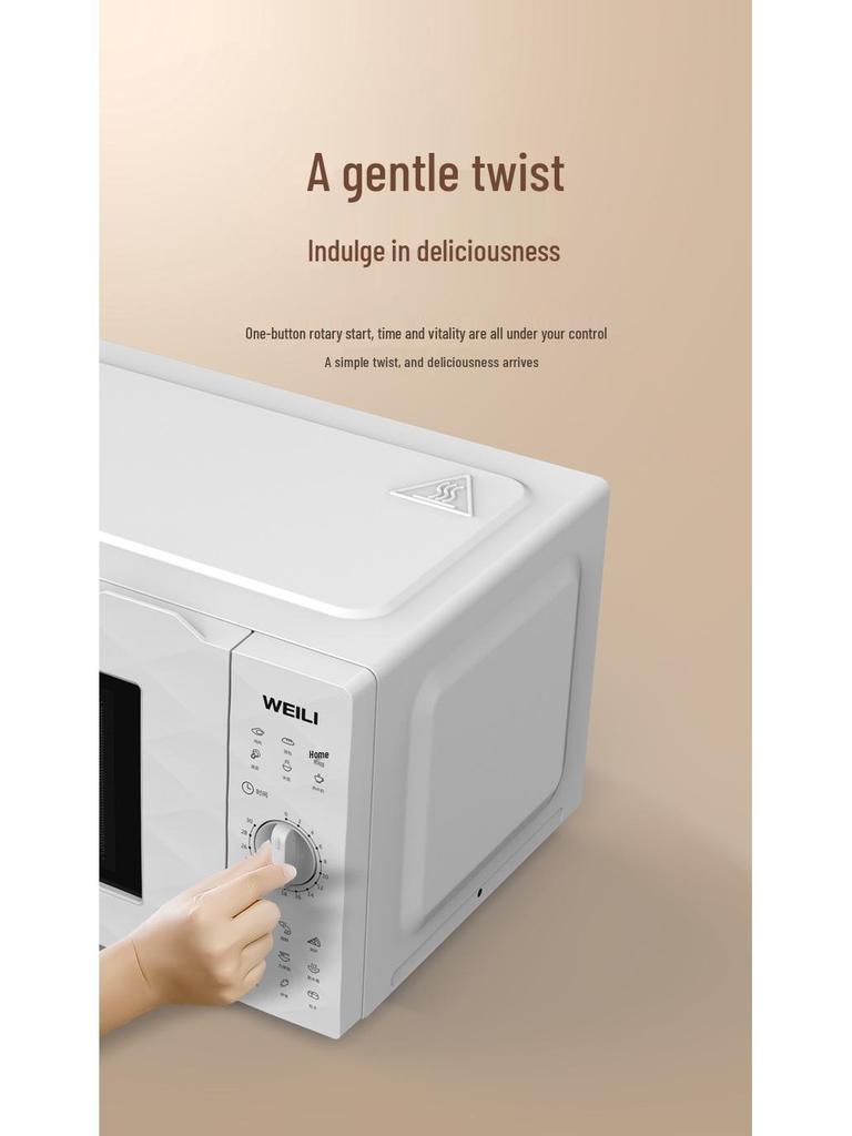 Small 20L Turntable Microwave Oven with Even Heating and Classic Mechanical Controls D20MXP01.