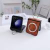 New Samsung ZFlip1 Magnetic Ring Case Sticker Bracket Hardware Buckle ZFlip1 Mobile Phone Case Leather