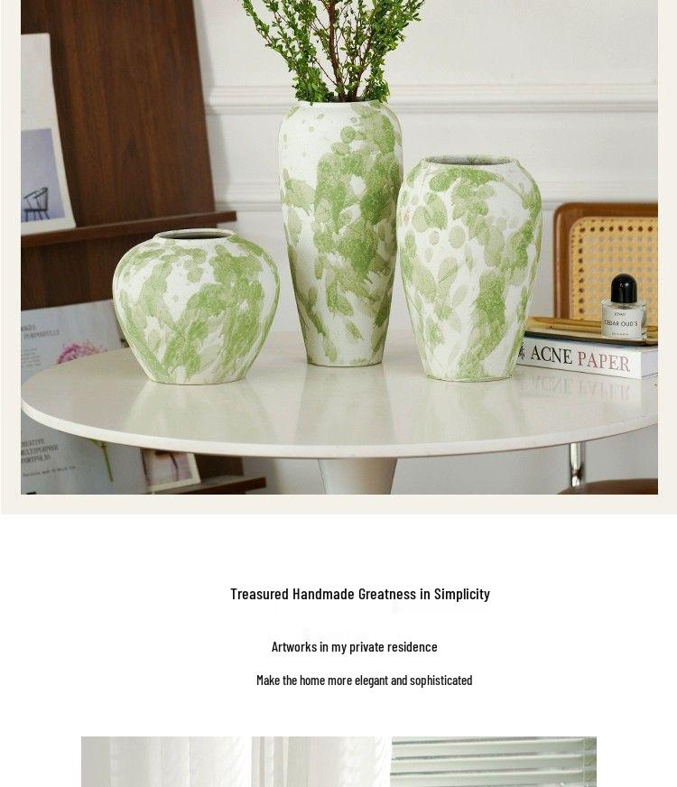 Wysokiej jakości chiński retro wazon ceramiczny: Ozdoba podłogowa do salonu do kompozycji kwiatowych