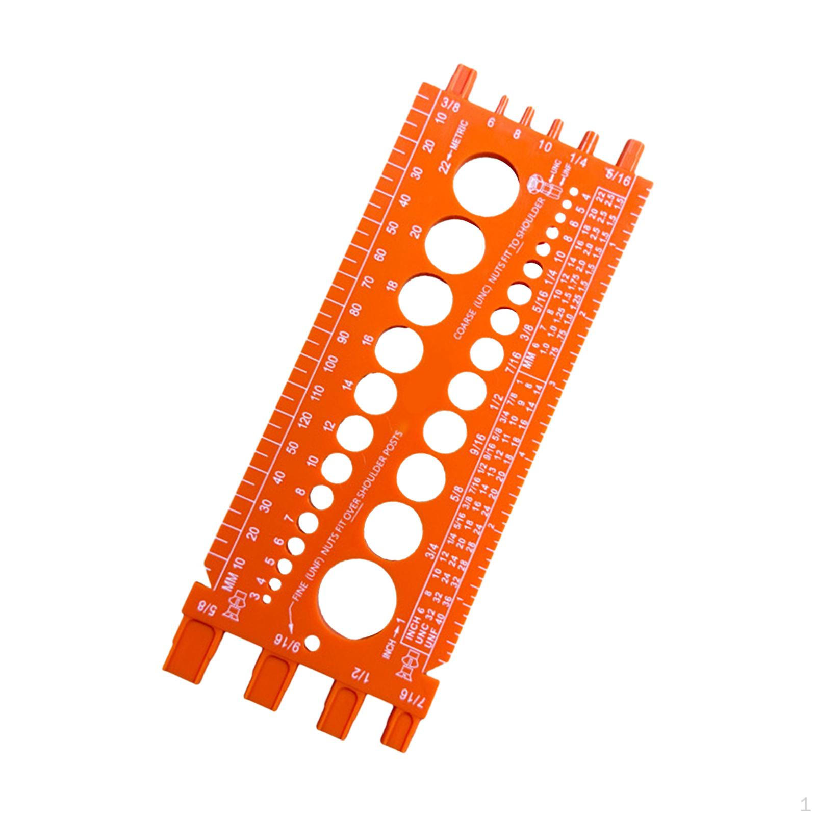 

Fastener Measurement Tool Set - Comprehensive Sizing Solution помаранчевий