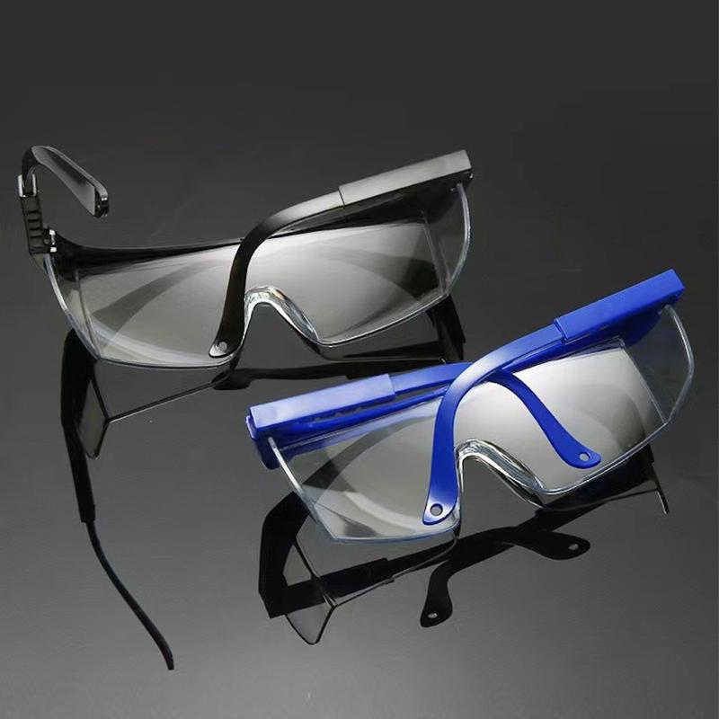 Safety Glasses Protective Eyewear Goggles Anti Droplet Debris Googles Adjustable Telescopic Labor Protection Goggles Work Lab