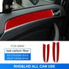 4PCS Door Inner Handle Panel Cover Trim Carbon Fiber Auto Decoration Stickers For BMW X5 E70 2006-2013 Car Interior Accessories