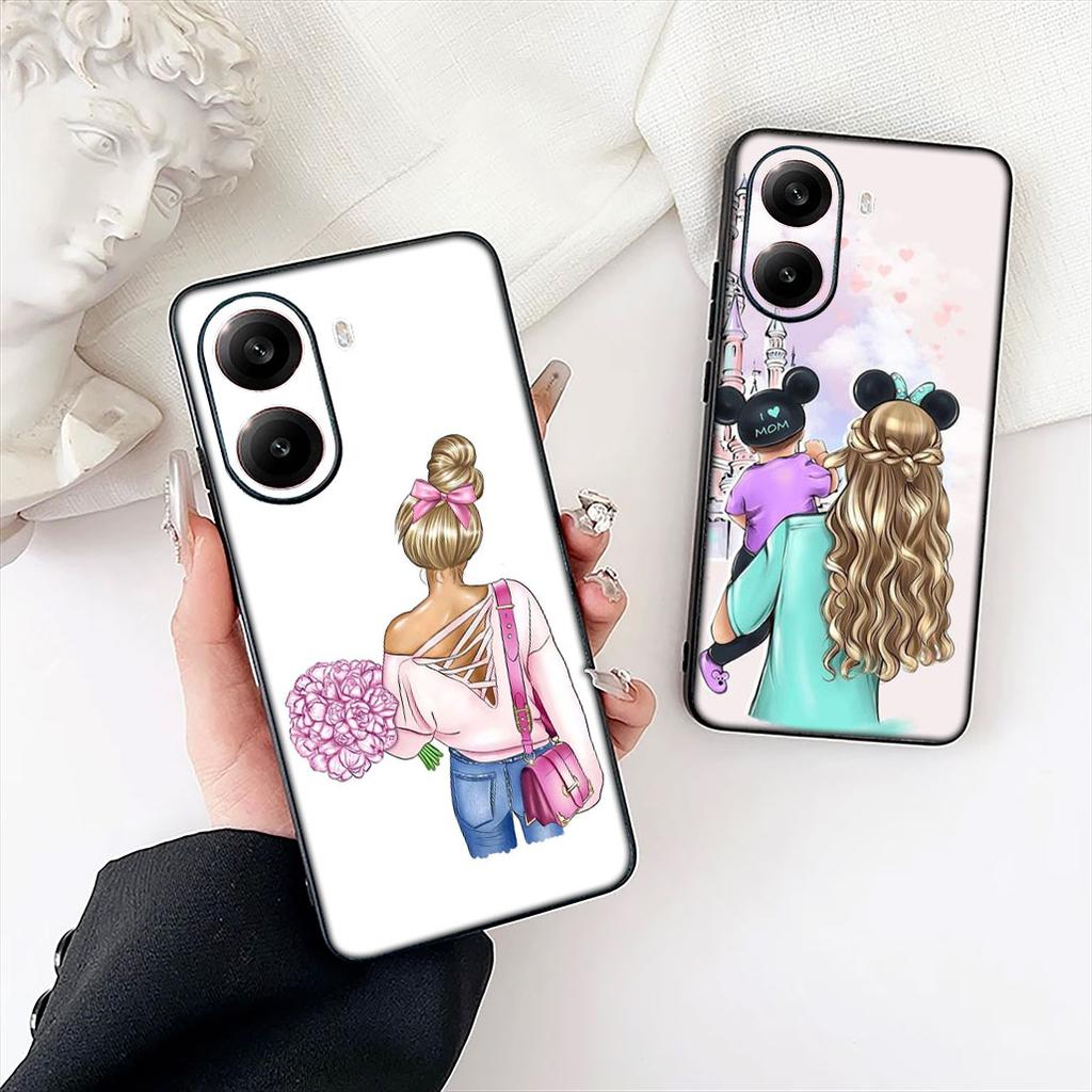 Woman Baby Girl Mom Family Boy Phone Case for Samsung Galaxy Note 20 9 10 S8 S10 Lite S9 Plus A54 A53 A21S S10E A17 Cover Casing