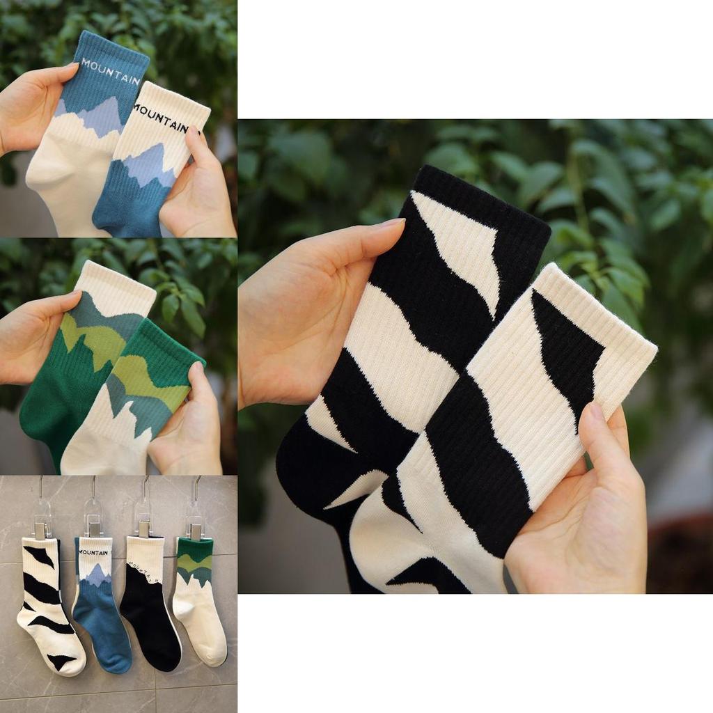 Unique Design Cotton Sport Socks For Both Men And Women Striped/checked Pattern