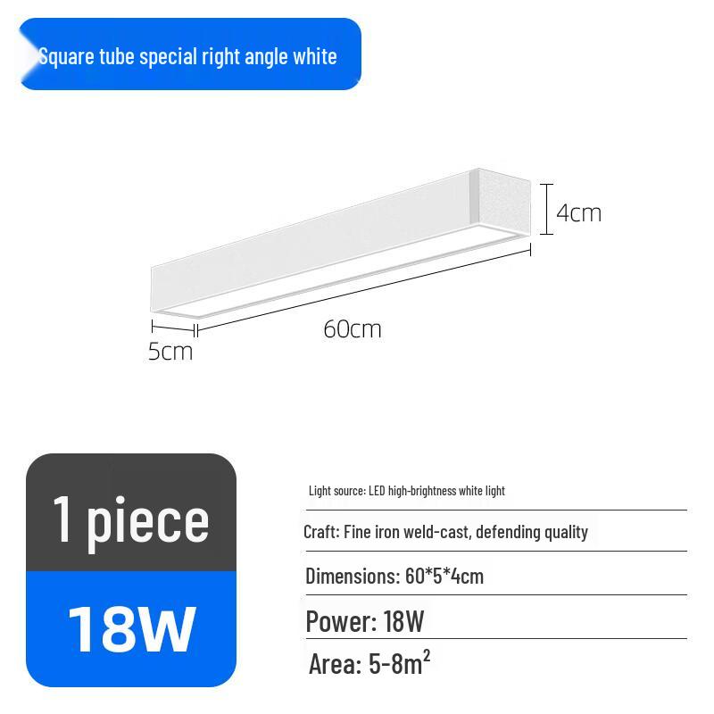 Fanyao LED Linear Square Tube Commercial Pendant Light White Light