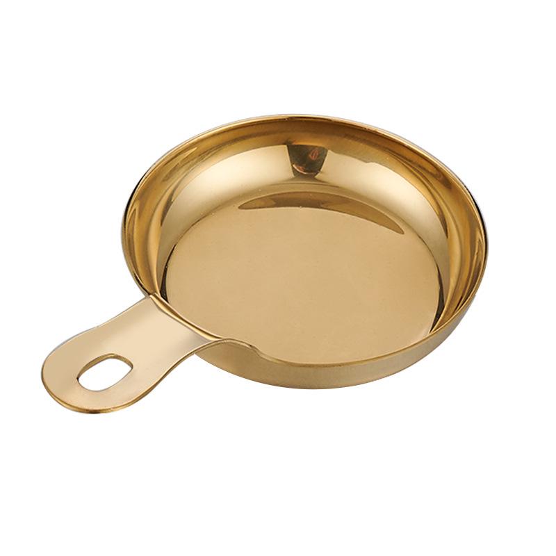 304 Stainless Steel Vinegar Dish with Handle for Sauces and Seasonings - Retro Style, Ideal for Barbecue and Hot Pot, Custom Logo Available.