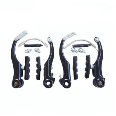 Fahrrad V-Brake Set MTB Bremssattel Set AL Mountain BMX Bike Cruiser Linear Pull Mit Bremsbelägen und Hebeln Schwarz