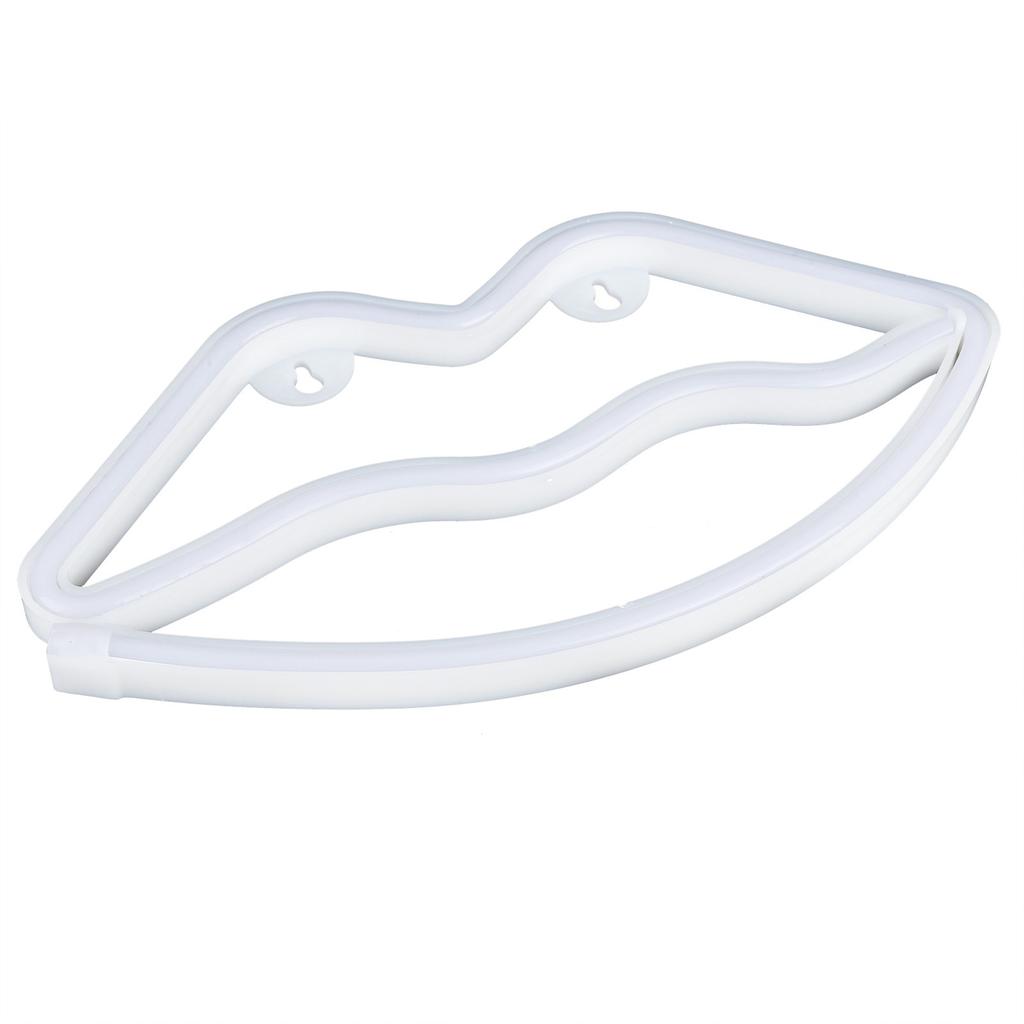 LED Neon Light Lip Neon Sign Night Light for Living Room Bedroom Club Bar USB/Battery Powered Blue