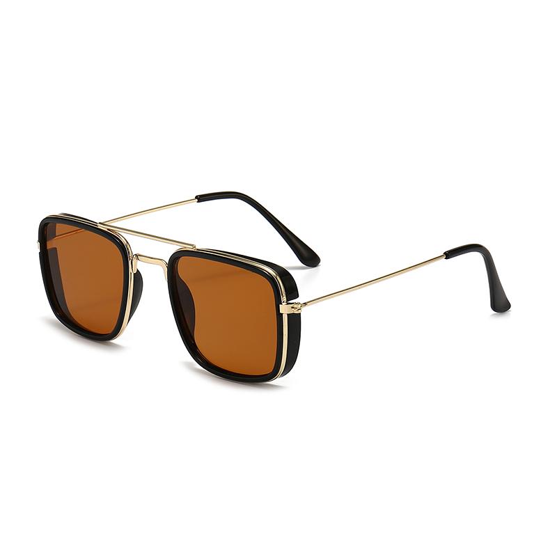 Stylish Sun Glasses Korean Version Glasses European and American Metal Small Square Frame Vintage Square Sun Glasses UV Protection