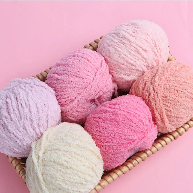5pcs/ Set of Short Plush Yarn Xuefei Ermeng Xiaoai Wool Xiaocute Love Short Plush Yarn Wool Hand Woven Doll DIY Crochet