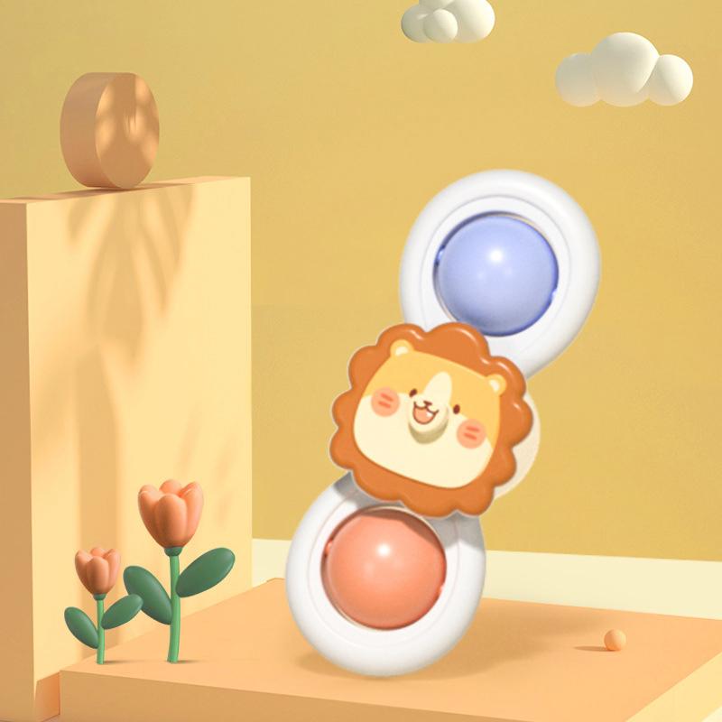 Suction Cup  Cartoon Animal Spinner Toys For Kids Window High Chair Tray Bath Table Travel For Children Gift