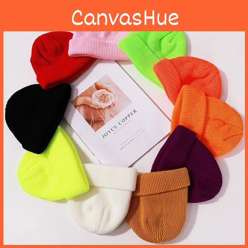 Casual And Trendy Plain Knit Beanie Hat Perfect For Outdoor Winter Work