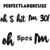 Oh I’m 30! Banner Backdrop Glitter Black Hallo Thirty Cheers to 30 Years Old Theme Decor for Man Woman Happy 30th Birthday Party Photo Studio Prop