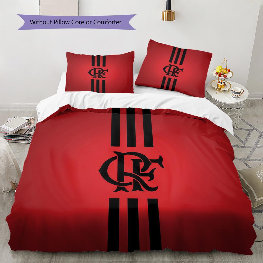 Flamengo Pattern Bedding Quilt Set Home Decoration Gift (1 * duvet cover + 2 * pillowcase without core)