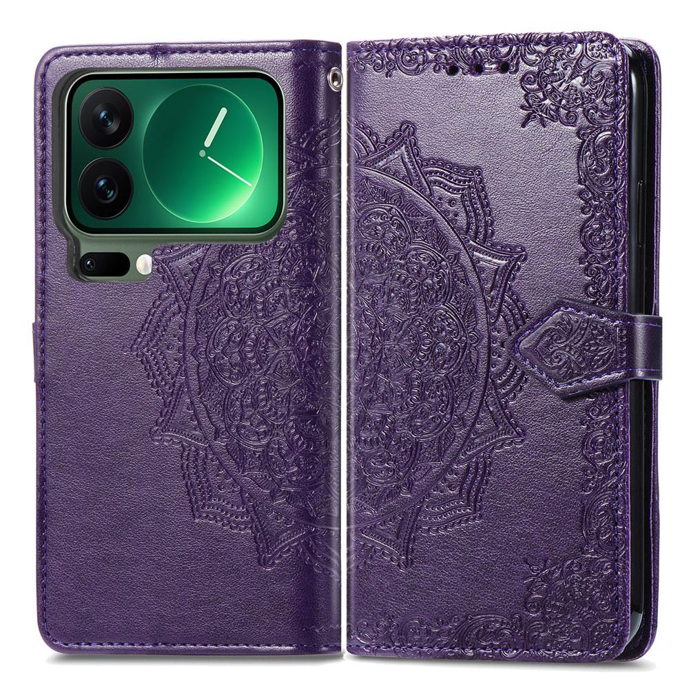 For Xiaomi 17 Pro Max Case Wallet Mandala Flower Leather Phone Cover Stand View