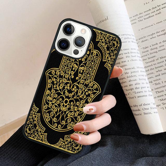 Hamsa Hand of Fatima Phone Case Back Cover for iPhone 17 Air 16 15 14 13 11 12 Pro Max Plus Fundas Coque