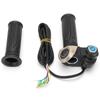 24V Electric Bike Throttle Grip with LED Display Waterproof Electric Scooter Throttle Handle