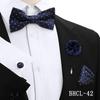 Korean Style 4-Piece Men's Bow Tie & Pocket Square Set for Weddings & Formal Events