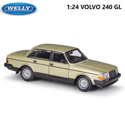 Welly Diecast 1/24 Scale Car Classic VOLVO 240 GL High Simulation Model Car Alloy Metal Toy Car for Chlidren Gift Collection