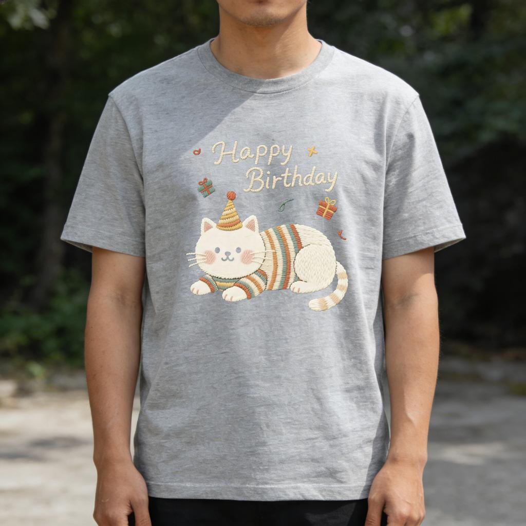 Adult and Childrens Cute Pet Dopamine Healing Series Multiple Pure Cotton Tshirts Couples and Parentchild Birthday Surprise