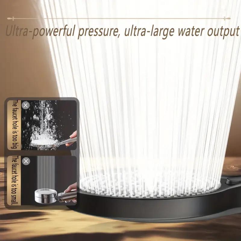 15cm Round Love Flower Showerhead: High-Pressure Spray Head with Super Absorbent Bathroom Home Shower Head Set for Large Water