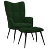 Day and Night - Day and Night Relaxation Armchair with Dark Green Velvet Stool