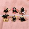 Unique Rhinestones Crow Brooch Pin Delicate Fashion Accessory for Clothings and Bags Decoration Casual Wear