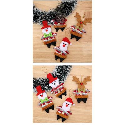 Weihnachtsornamente Stoffdeko Hängende Dekorationen Kompakte Ornamentgröße