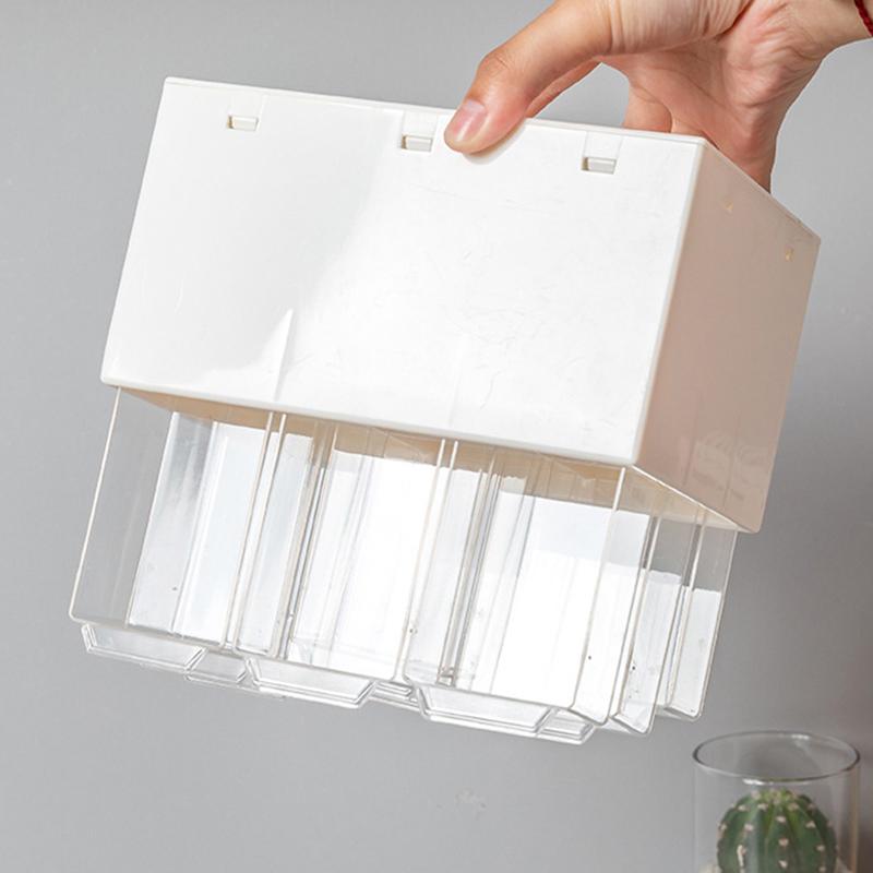 Bedroom Sundries Storage Box Dust-proof Nine-square Grid Small Drawer Girls Jewelry Nail Polish Art Stickers Organization