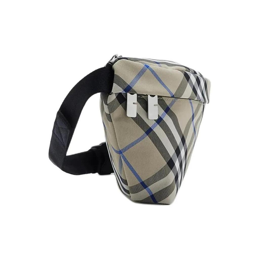 Burberry Adjustable Mesh Shoulder Strap Waist Bag with Zipper Closure Polyester Men's Moss Green