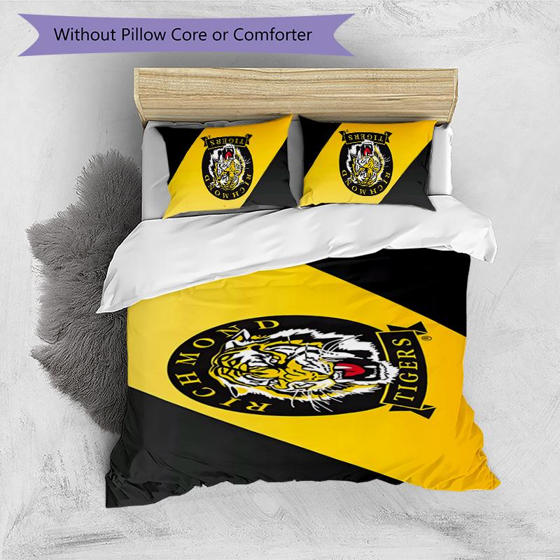 Richmond Tigers 3pcs Bedding Set Duvet Cover Closure Includes 1 Duvet Cover & 2 Pillowcases for All Seasons Bedroom Home Dorm Decor