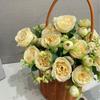 Long Stem Artificial Flowers Faux Silk Fake Roses Silk Flower Arrangements  Home Wedding Bridal