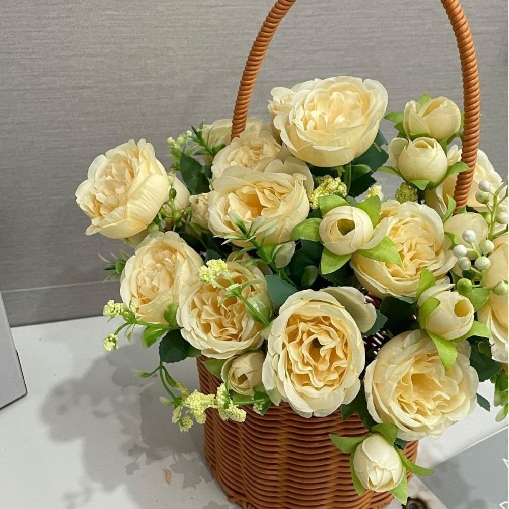Long Stem Artificial Flowers Faux Silk Fake Roses Silk Flower Arrangements  Home Wedding Bridal