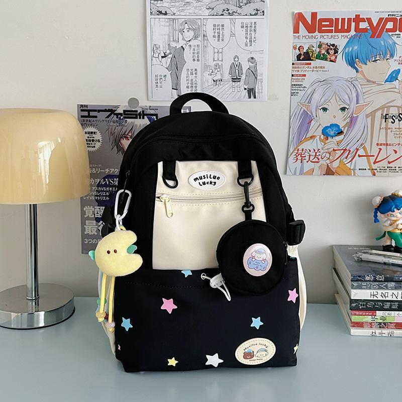 The New Schoolbag Is High-value, Fresh and Sweet, Candy-colored Backpack, Light and Large-capacity Mental Illness for Junior High School Students