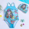 Mermaid Print Halter Bikini Swimsuit for Baby Girls