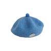Solid Color Woolen Beret Hat Warm Lining Kids Winter Beanie Cute Winter Beret Cap  Toddler Girls