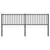 VidaXL Tête de lit métal noir 193 cm 350901