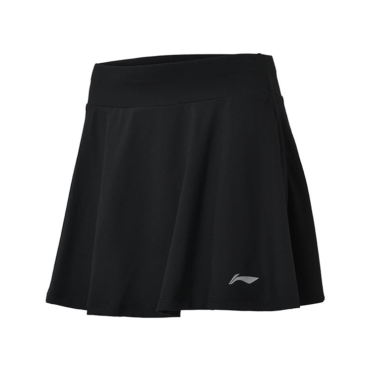 Li Ning Badminton Series Simple Versatile Comfortable Sports Casual Skirt Women Skirts Black ASKU266-1