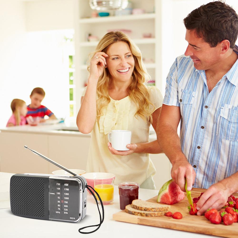 1/2 Stück KK218/BJLR21 AM FM Radio Teleskopantenne Mini Vintage Radio Batteriebetrieben Notfall Wetterbericht für Senioren