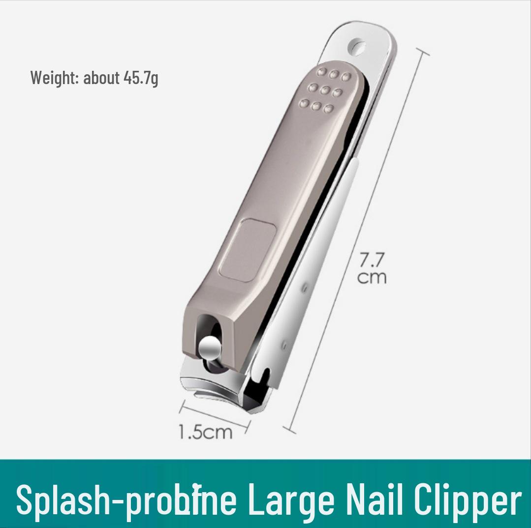 

Stainless Steel Portable Nine-Piece Anti-Splash Manicure Set with Nail Clipper