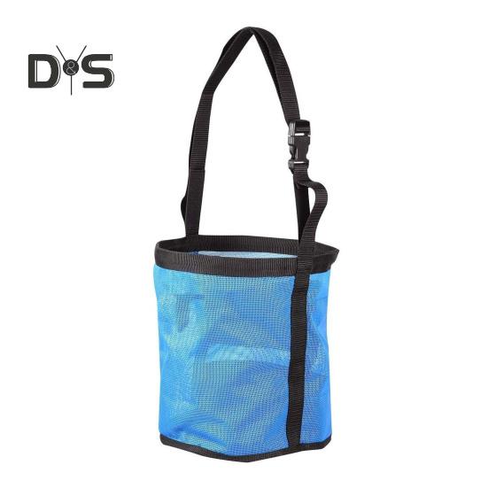 Horse Feed Bag Heavy Duty Mesh Horse Feeder with Adjustable Strap Horse Muzzle Feed Bucket for Feeding Grain Powder Supplements
