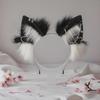 Plush Cross Fox Ears Headband - Cosplay & Halloween Animal Hair Accessory