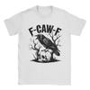 F Caw F Crow Funny Black Bird And Skull T Shirts Men Cotton Vintage T-Shirts O Neck Tee Shirt Short Sleeve Clothing Plus Size