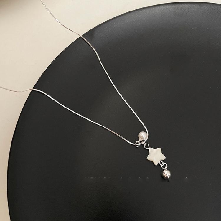 Pearls Star Pendant Necklace Sweet Cool Clavicle Chain Choker Neck Chain
