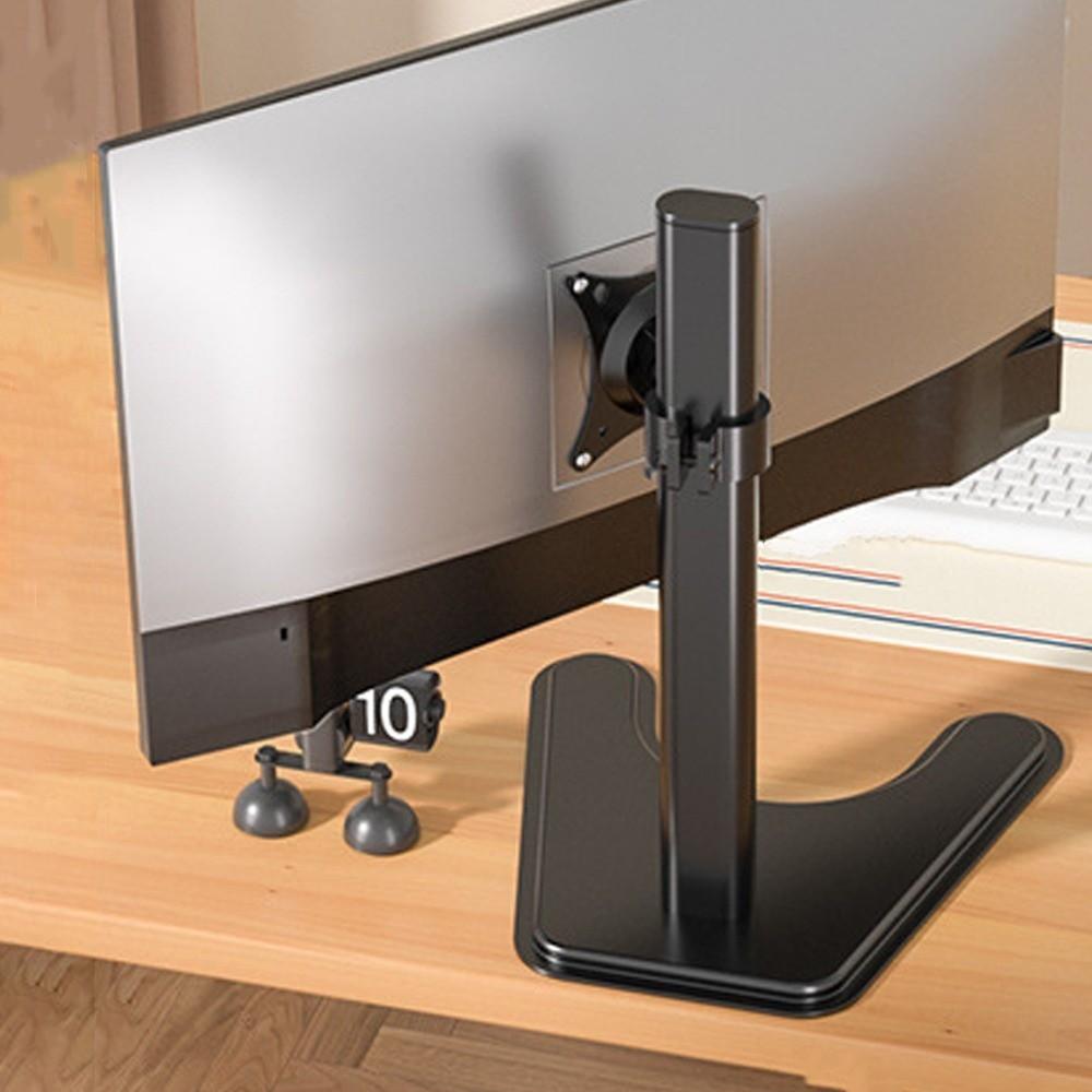 Adjustable Desktop Monitor Holder Large Base 14-27 Inches Computer Monitor Stand Increase Height Portable